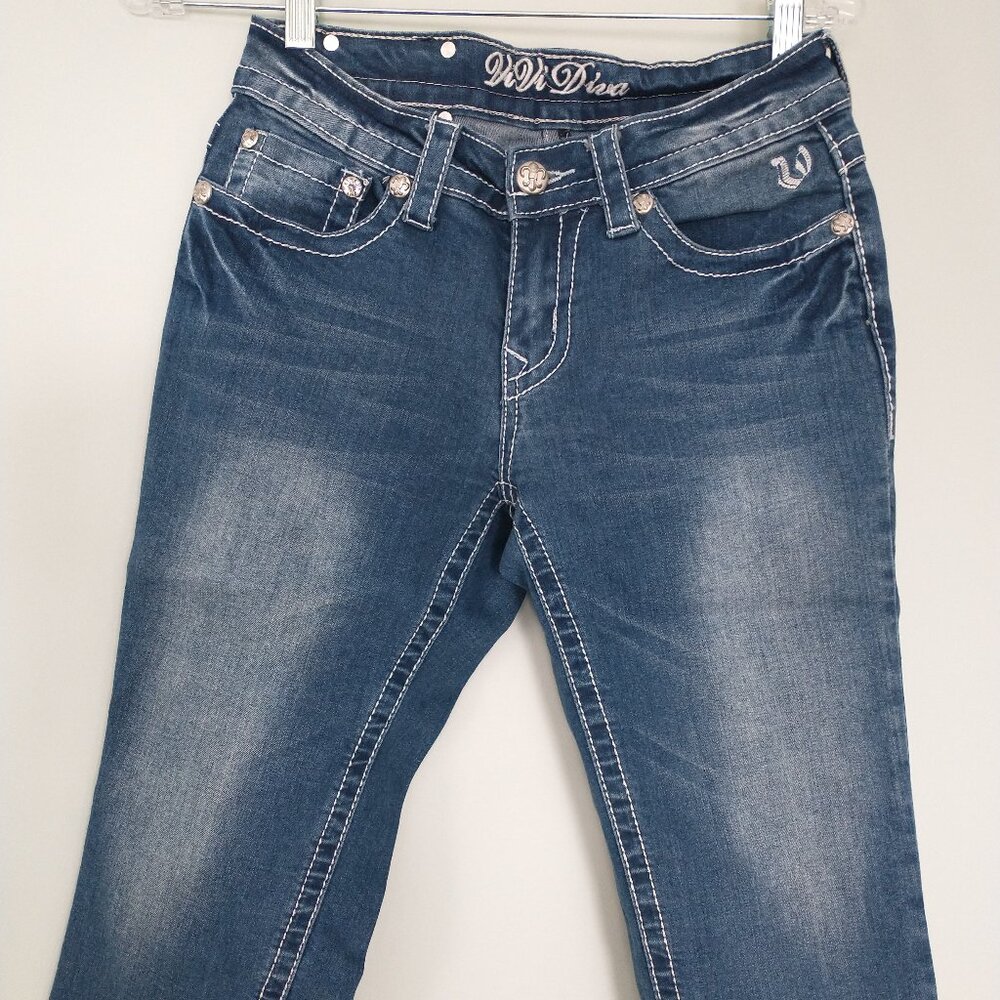 ViVi Diva Women's Blue Jean Bermuda Shorts size 2